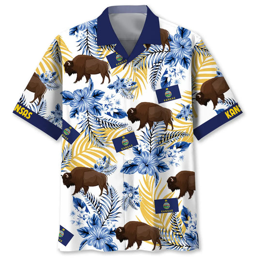 Kansas State Proud Hawaiian Shirt For Casual Weekend, Coastal Festival, And Warm Weather Fashion