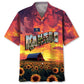 Vintage Kansas Sunflower Hawaiian Shirt For Summer Vacation, Beach Travel, And Casual Wear