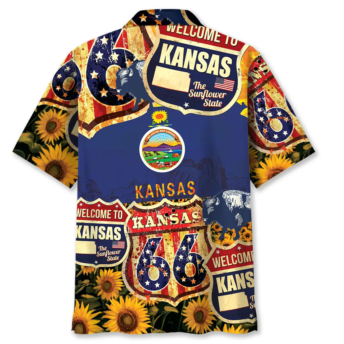 Kansas Vintage State Hawaiian Shirt