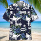 Karate Blue Nature Hawaiian Shirt For Family Vacation, Weekend Escape, And Relaxed Summer Style