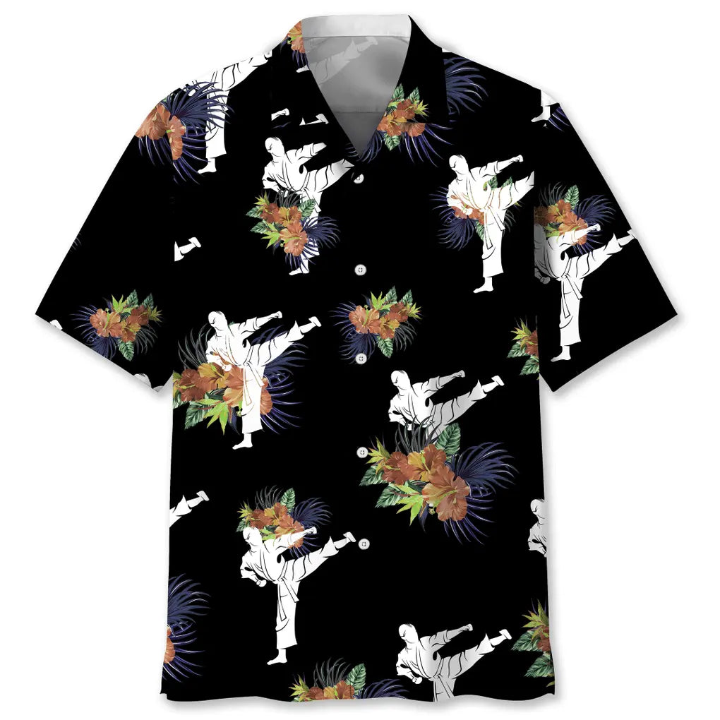 Karate Nature Hawaiian Shirt For Coastal Travel, Casual Events, And Comfortable Summer Wear