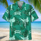 Karate Kelly Green Hawaiian Shirt For Resort Trips, Coastal Parties, And Warm Weather Style