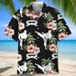 Floral Karate Nature Hawaiian Shirt For Resort Trips, Coastal Parties, And Warm Weather Style