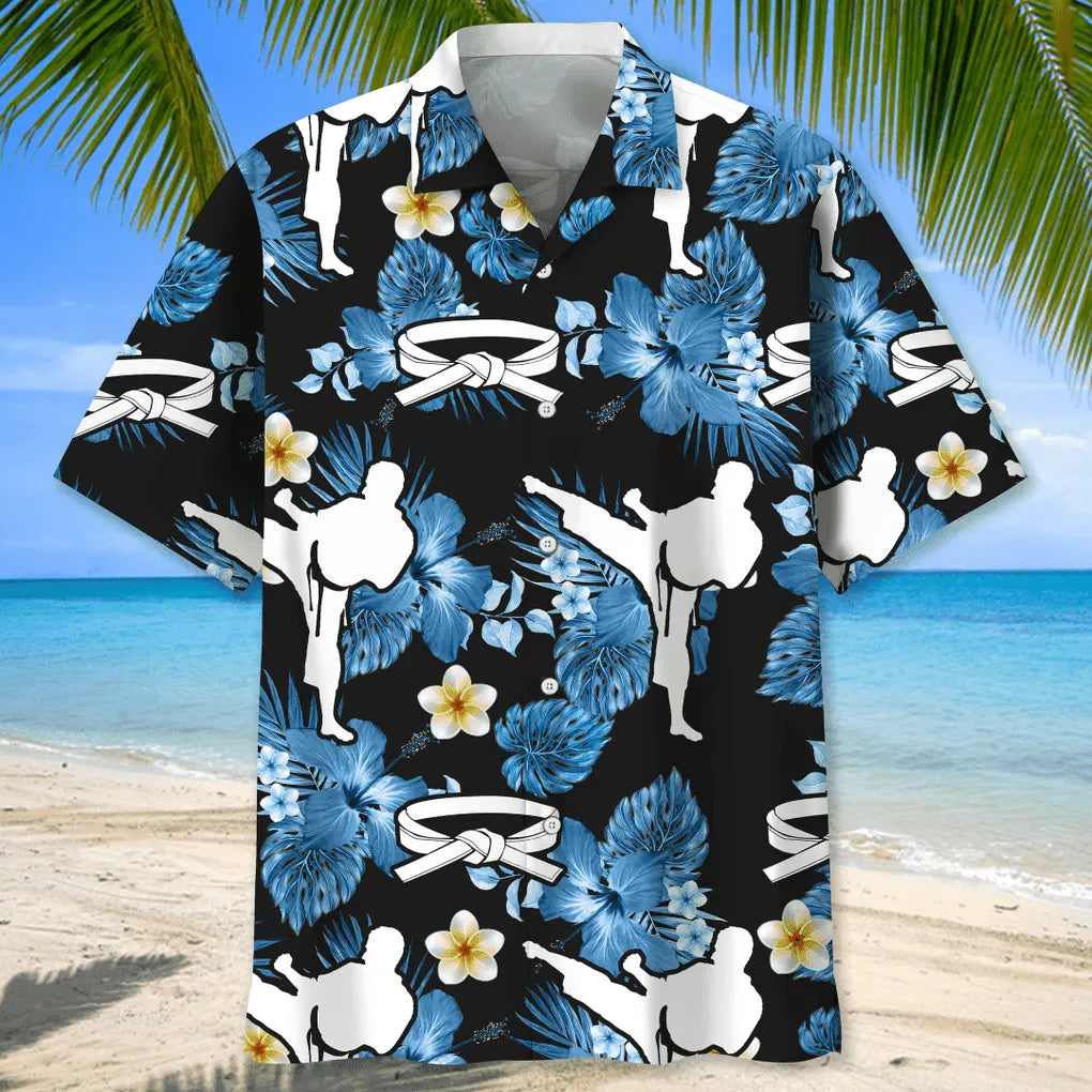 Karate Nature Hawaiian Shirt For Beach Days, Summer Outings, And Thoughtful Gift Giving