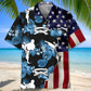 Tropical Karate Flag Hawaiian Shirt For Summer Vacation, Beach Travel, And Casual Wear