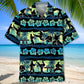 Floral Tropical Karate Beach Hawaiian Shirt For Coastal Travel, Casual Events, And Comfortable Summer Wear