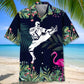Tropical Karate Leaf Hawaiian Shirt For Summer Vacation, Beach Travel, And Casual Wear