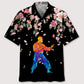 Floral Karate Watercolors Hawaiian Shirt For Island Vacations, Resort Wear, And Relaxed Seasonal Style