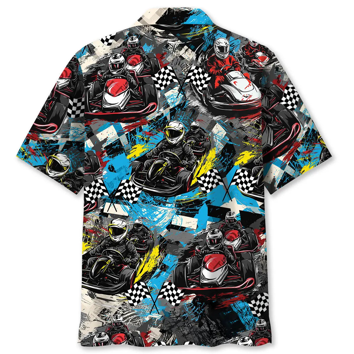 Karts Racing Kart Hawaiian Shirt For Automotive Enthusiasts, Coastal Trips, And Casual Warm Weather Style