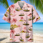 Kayaking Pink Hawaiian Shirt For Resort Trips, Coastal Parties, And Warm Weather Style
