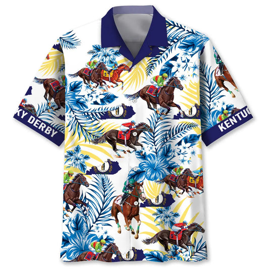 Kentucky Racing Proud Hawaiian Shirt For Tropical Holidays, Outdoor Gatherings, And Everyday Comfort