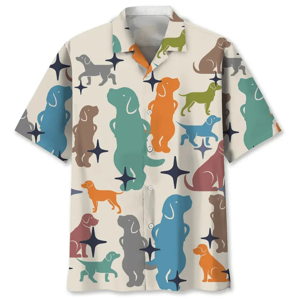 Colorful Labrador Hawaiian Shirt For Beach Days, Summer Outings, And Thoughtful Gift Giving