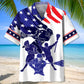 Lacrosse Blue Hawaiian Shirt For Coastal Travel, Casual Events, And Comfortable Summer Wear