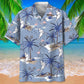 Lacrosse Blue Hawaiian Shirt For Coastal Travel, Casual Events, And Comfortable Summer Wear