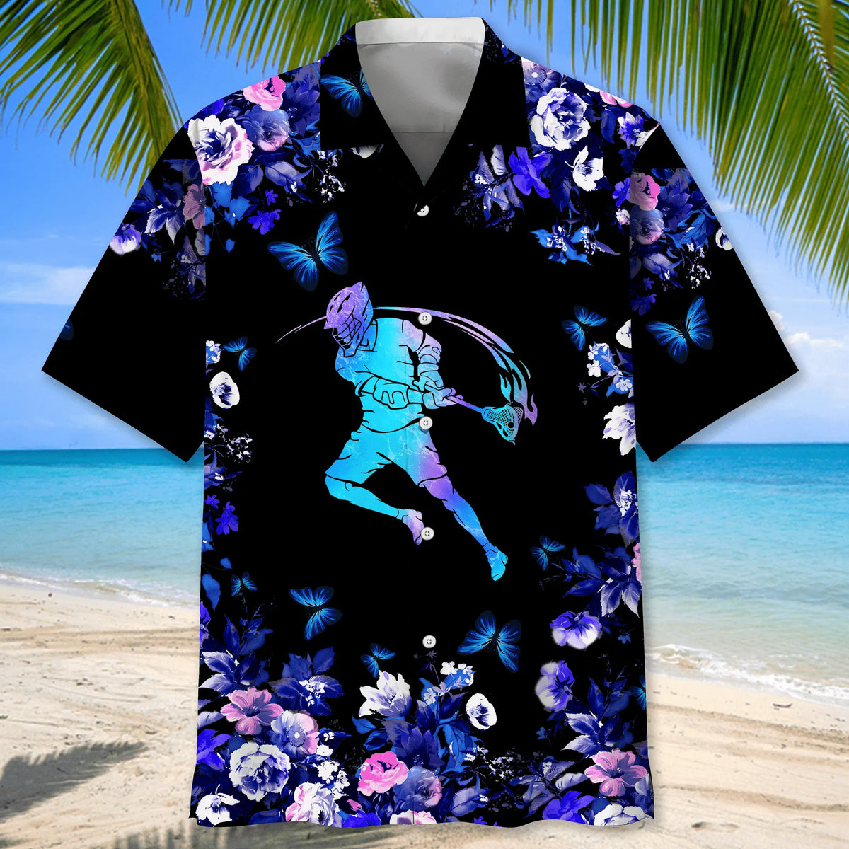 Lacrosse Nature Hawaiian Shirt For Outdoor Adventures, Coastal Travel, And Comfortable Casual Style