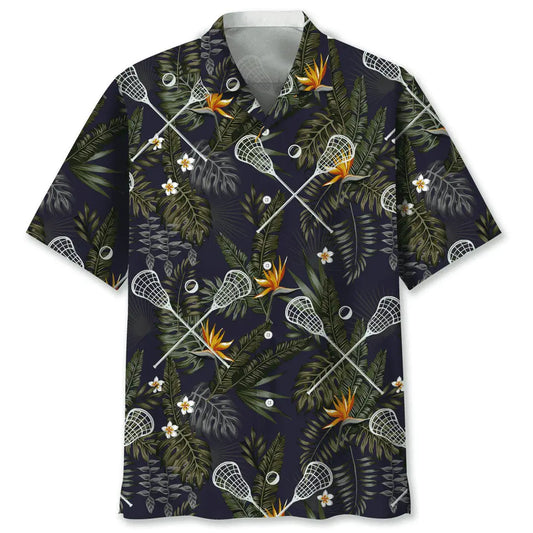 Lacrosse Nature Hawaiian Shirt For Active Holidays, Resort Trips, And Warm Weather Gatherings