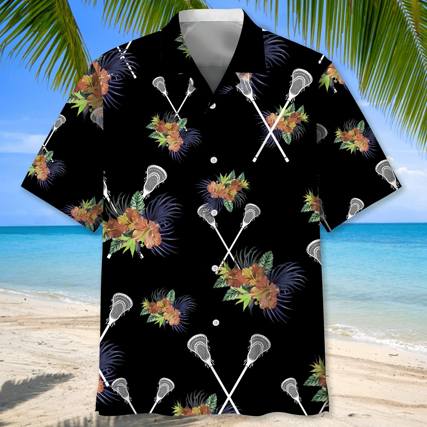 Lacrosse Nature Hawaiian Shirt For Tropical Holidays, Outdoor Gatherings, And Everyday Comfort