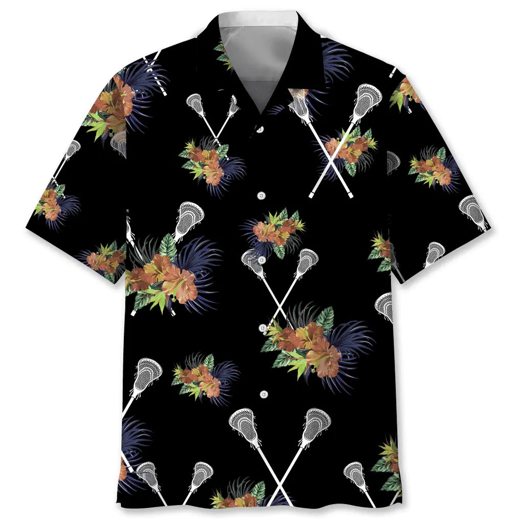 Lacrosse Nature Hawaiian Shirt For Tropical Holidays, Outdoor Gatherings, And Everyday Comfort