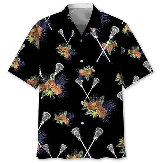 Lacrosse Nature Hawaiian Shirt For Tropical Holidays, Outdoor Gatherings, And Everyday Comfort