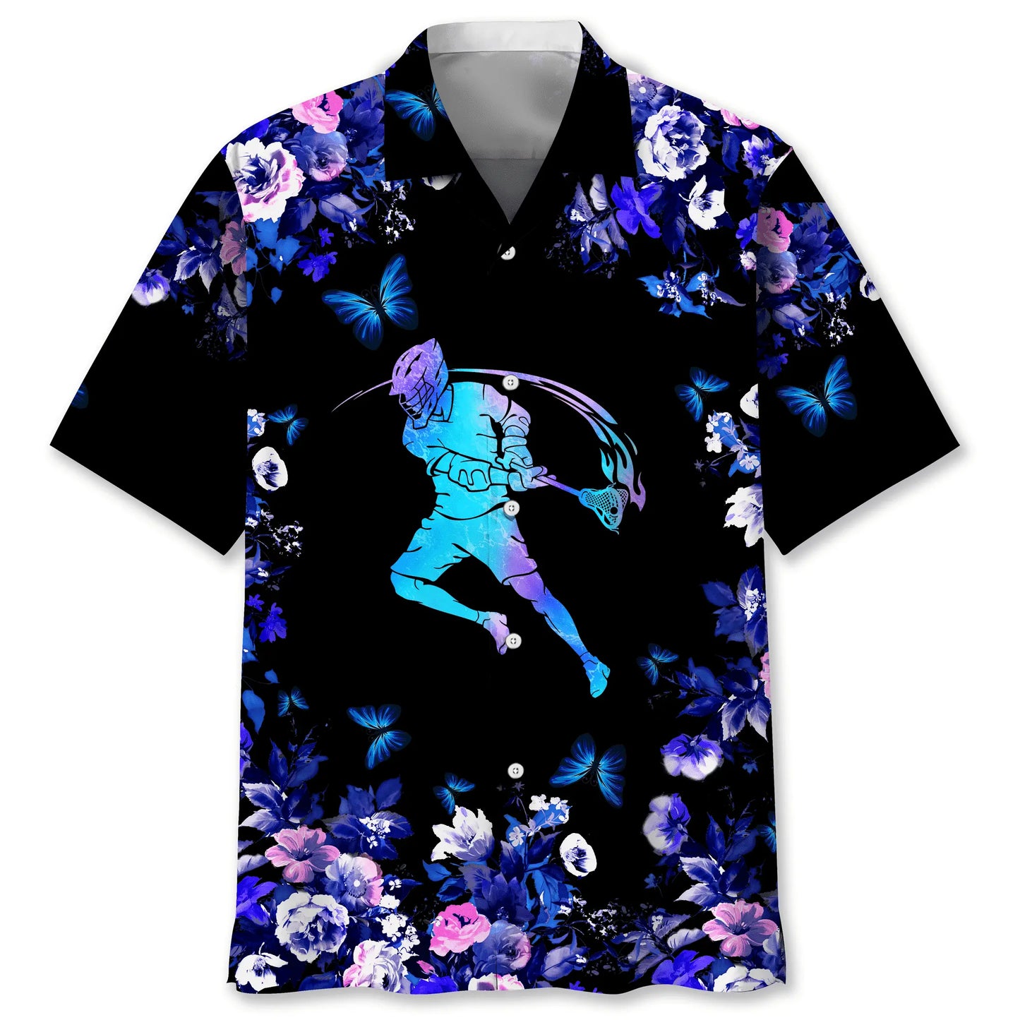 Lacrosse Nature Hawaiian Shirt For Outdoor Adventures, Coastal Travel, And Comfortable Casual Style