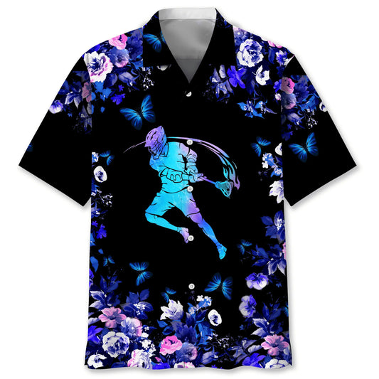 Lacrosse Nature Hawaiian Shirt For Outdoor Adventures, Coastal Travel, And Comfortable Casual Style