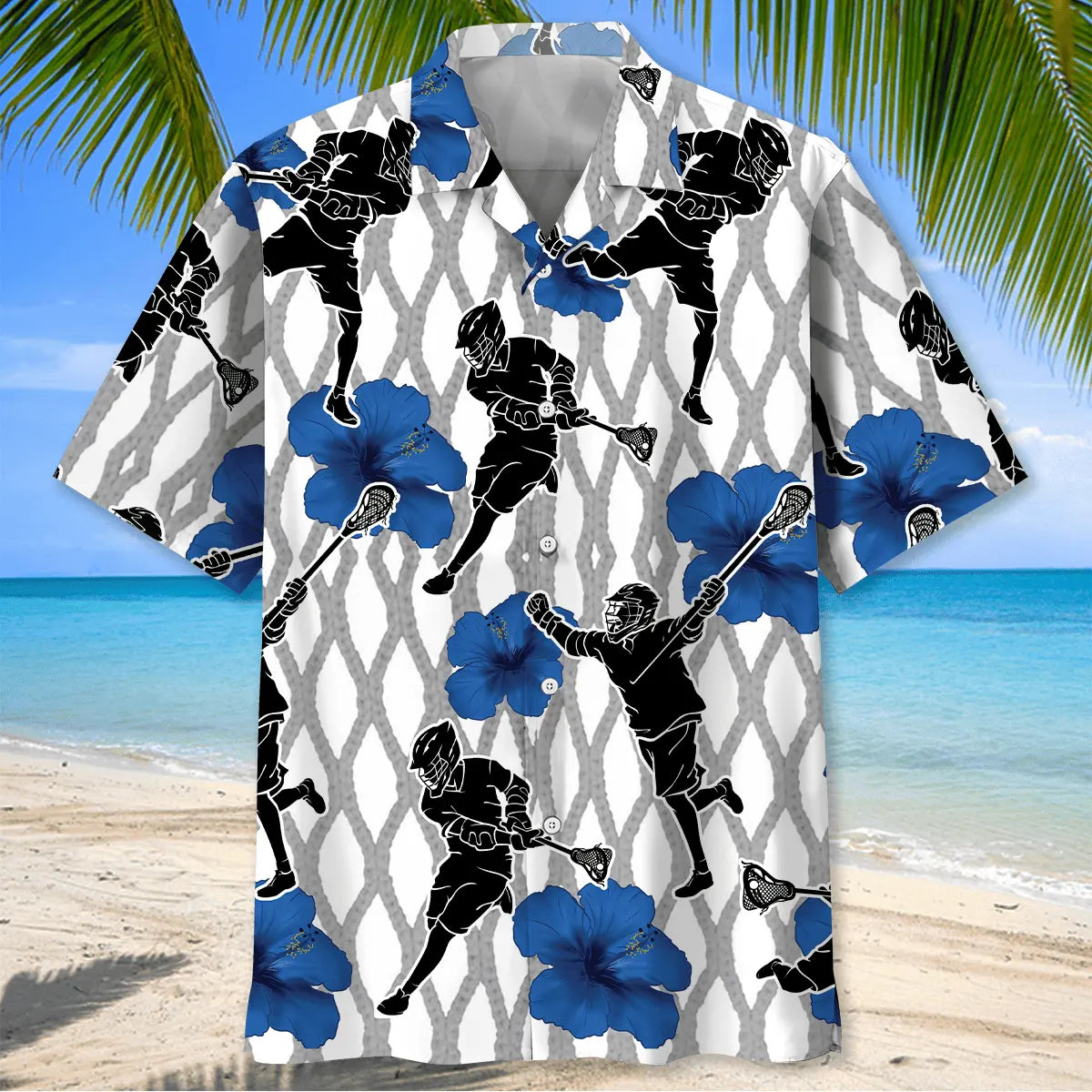 Lacrosse Mesh Hawaiian Shirt For Outdoor Adventures, Coastal Travel, And Comfortable Casual Style