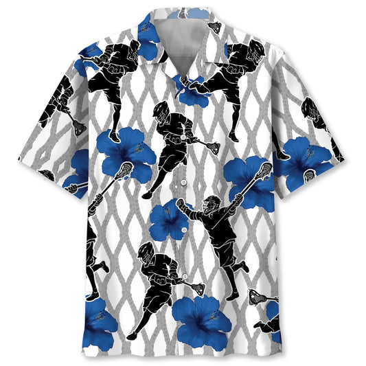 Lacrosse Mesh Hawaiian Shirt For Outdoor Adventures, Coastal Travel, And Comfortable Casual Style