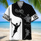 Lacrosse Mesh Pattern Hawaiian Shirt For Resort Trips, Coastal Parties, And Warm Weather Style