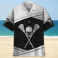 Lacrosse Metal Pattern Hawaiian Shirt For Beach Days, Summer Outings, And Thoughtful Gift Giving
