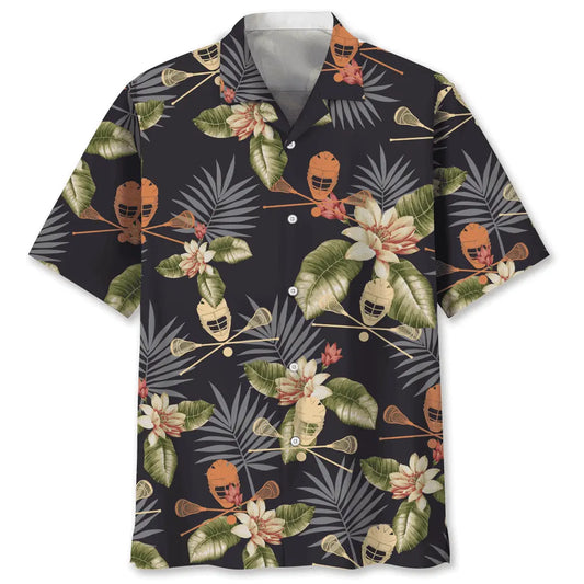 Lacrosse Nature Hawaiian Shirt For Resort Trips, Coastal Parties, And Warm Weather Style