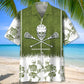 Lacrosse Skull Hawaiian Shirt For Active Holidays, Resort Trips, And Warm Weather Gatherings