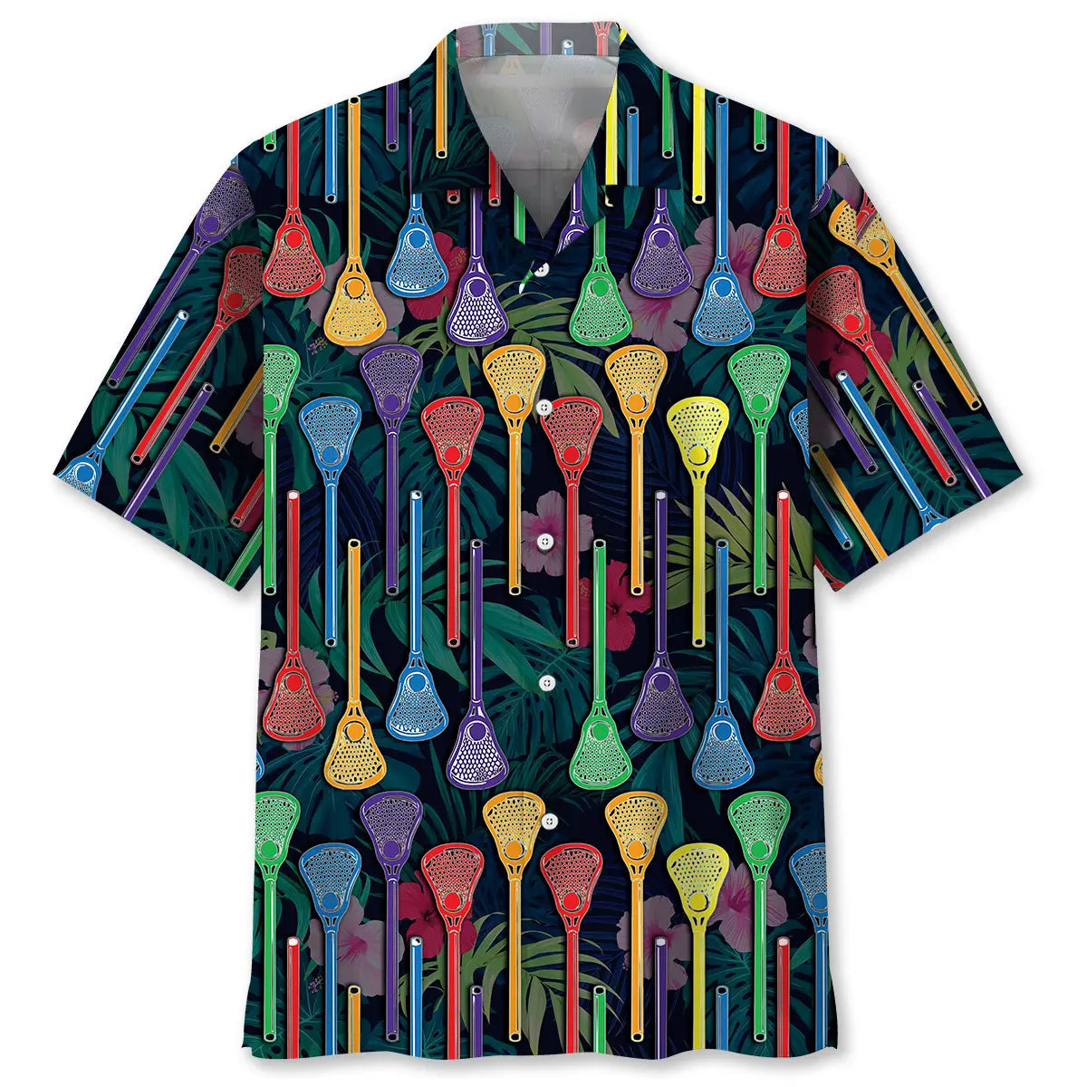 Lacrosse Sticks Hawaiian Shirt For Beach Days, Weekend Events, And Thoughtful Gift Giving