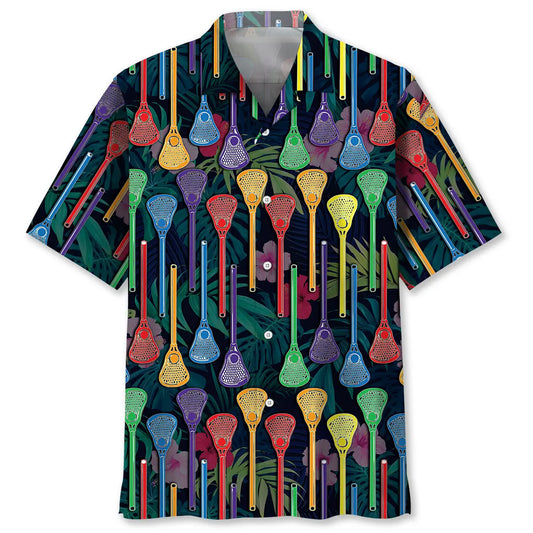 Lacrosse Sticks Hawaiian Shirt For Beach Days, Weekend Events, And Thoughtful Gift Giving