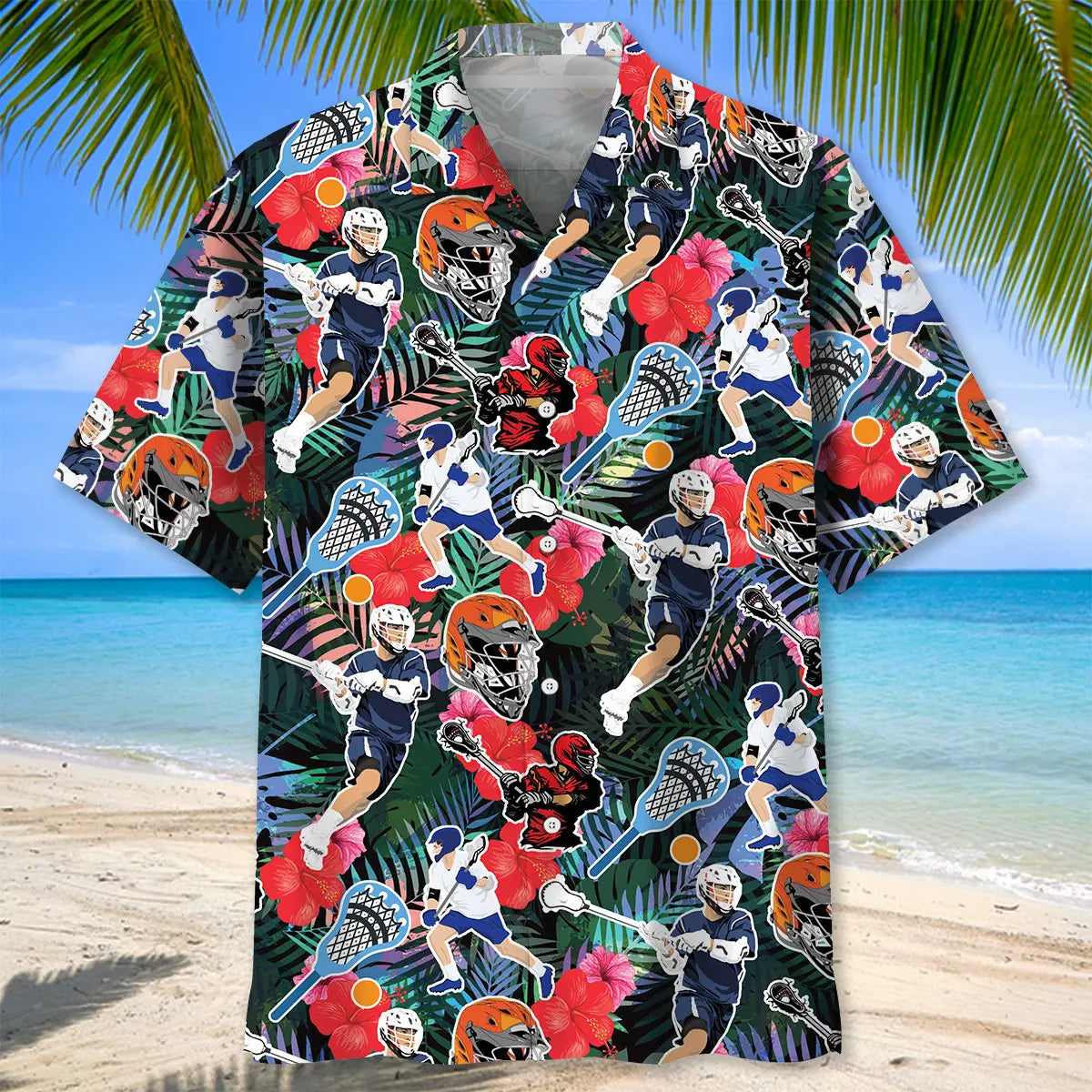 Tropical Lacrosse Hawaiian Shirt For Beach Days, Summer Outings, And Thoughtful Gift Giving