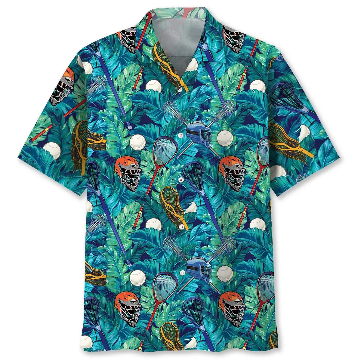 Tropical Lacrosse Leaves Hawaiian Shirt For Active Holidays, Resort Trips, And Warm Weather Gatherings