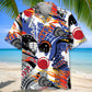 Colorful Lacrosse Water Hawaiian Shirt For Summer Vacation, Beach Travel, And Casual Wear