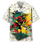 Watercolor Lacrosse Hawaiian Shirt For Active Holidays, Resort Trips, And Warm Weather Gatherings