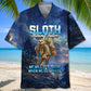 Lazy Sloth Hiking Team Hawaiian Shirt For Summer Road Trip, Beach Party, And Vacation Outfit