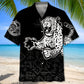 Leopard Tattoo Hawaiian Shirt For Summer Vacation, Beach Travel, And Casual Wear