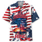 American Freedom Ring Hawaiian Shirt For Tropical Holidays, Outdoor Gatherings, And Everyday Comfort