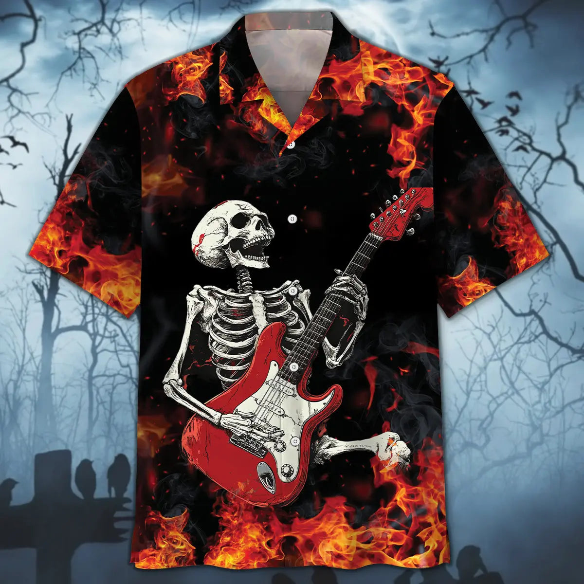 Let's Rock Guitar Hawaiian Shirt For Resort Trips, Coastal Parties, And Warm Weather Style