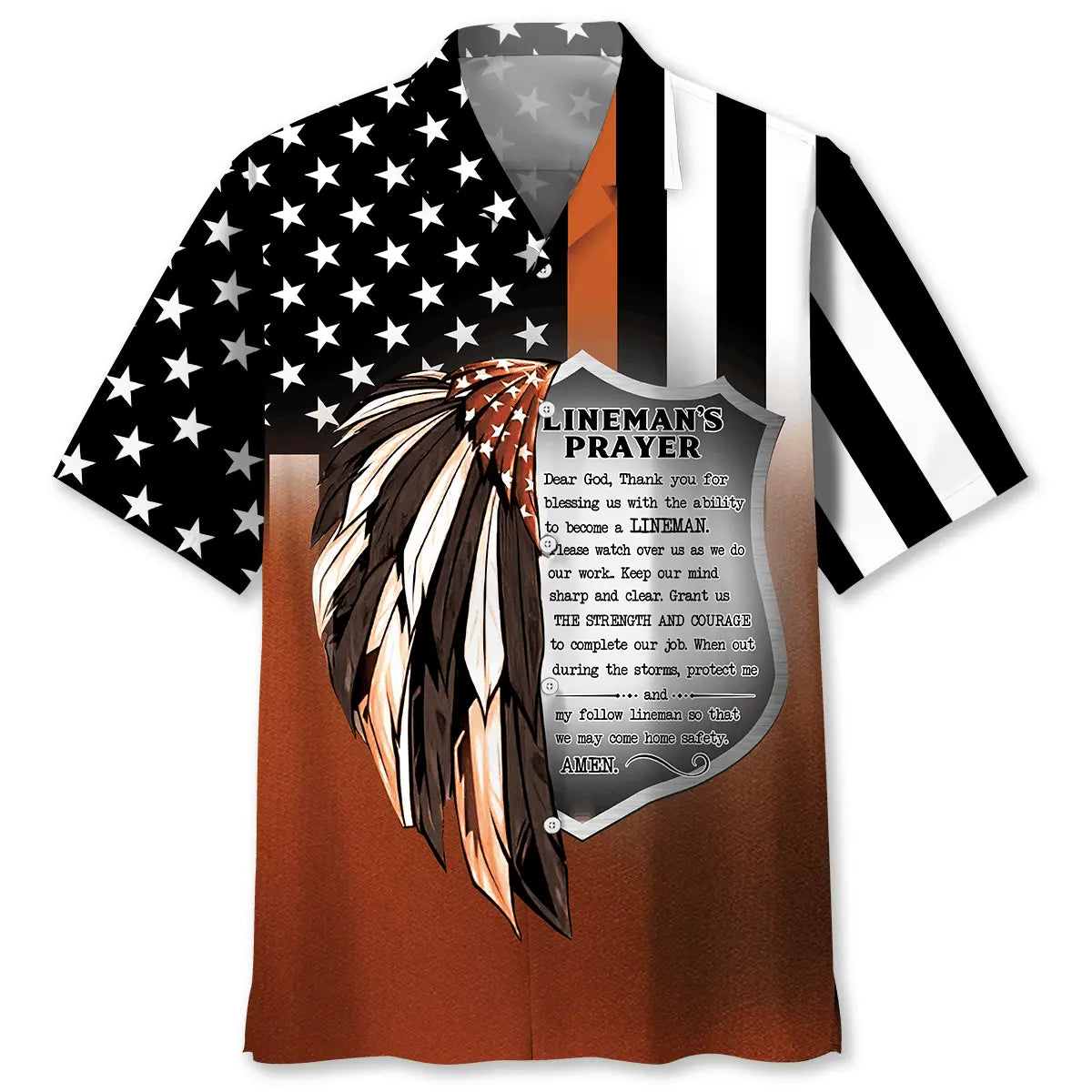Lineman Prayer Hawaiian Shirt For Outdoor Event, Poolside Gathering, And Memorable Gifting