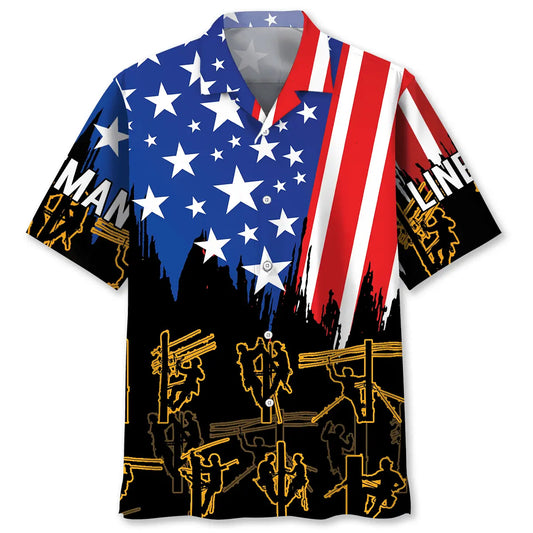 Lineman Proud Hawaiian Shirt For Summer Vacation And Travel Ready Style