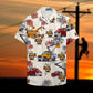 Island Lineman Aloha Cranes Pattern Hawaiian Shirt For Resort Trips, Coastal Parties, And Warm Weather Style