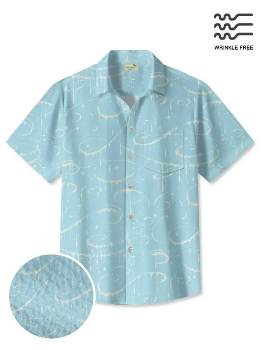 Summer Lines Circles Beach Vacation Hawaiian Shirt For Island Getaways, Outdoor Gatherings, And Comfortable Summer Wear