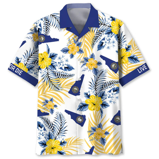New Hampshire Heritage Hawaiian Shirt For Cruise Journey, Beachside Event, And Coastal Casual Wear
