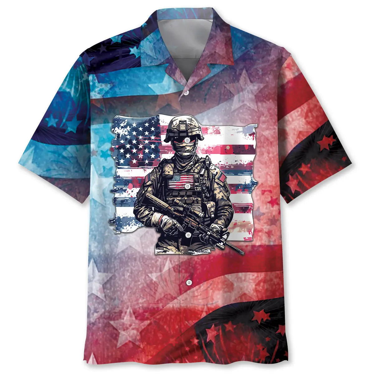 American Outdoor Spirit Hawaiian Shirt For Summer Gathering And Island Inspired Style