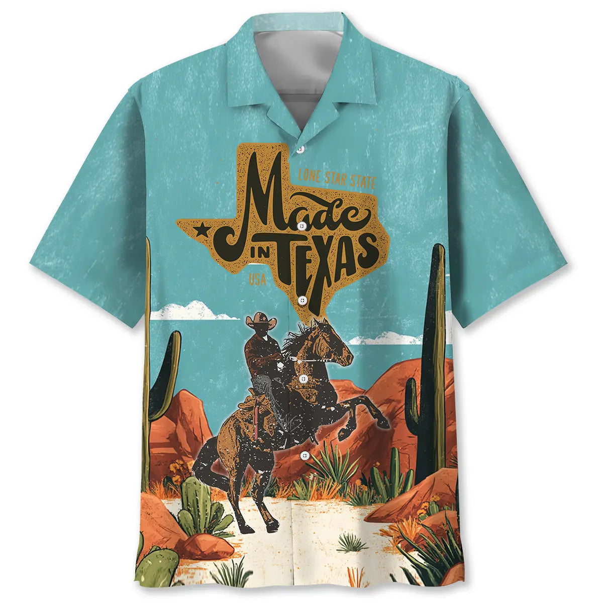 Hawaiian Shirt / Adults / S Lone Star State Made In Texas Hawaiian Shirt