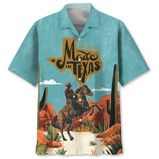 Lone Star Heritage Texas Hawaiian Shirt For Resort Trips, Coastal Parties, And Warm Weather Style