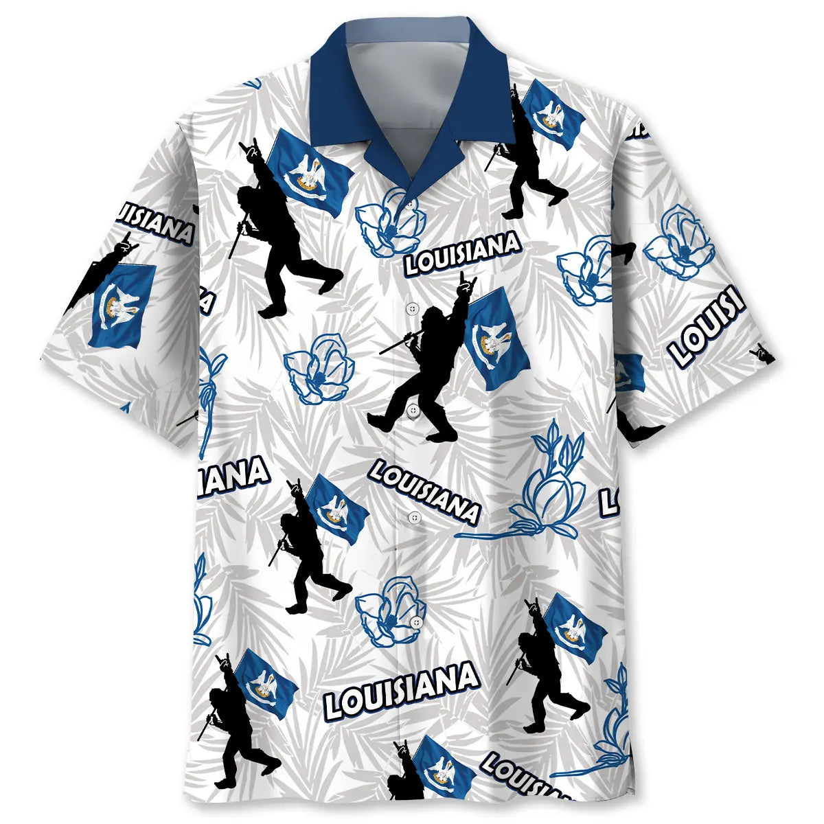 Louisiana Bigfoot Hawaiian Shirt For Resort Trips, Coastal Parties, And Warm Weather Style